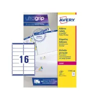AVERY Jam-Free Quick PEEL Labels -White - 99.1x33.9mm -16 Per Sheet - Pack x100