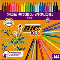 BIC Kids Visa Colour Felt Tips - Fine - Pack x 144