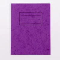 9x7" Exercise Book 32 Page 15mm Ruled/Plain Alternate Purple - Pack x 100
