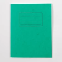 9x7" Exercise Book 120 Page - 8mm Ruled With Margin - Light Green - Pack x 50