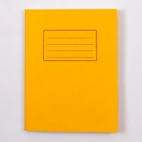 9x7" Exercise Book 120 Page  8mm Ruled With Margin  Yellow - Pack x 50