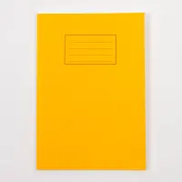 Classmates A4 Tinted Exercise Book, Cream Pages, 48 Page, 12mm Ruled No Margin, Yellow Cover - Pack x 10