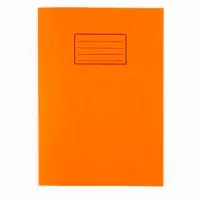 A4+ 80pg 8mm with margin Ruled Orange Pack x 50