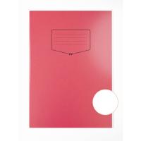 Silvine Tough Shell A4 Exercise Books. Plain Unruled. Red x80 Pages