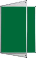 Slimline Classic Framed Felt Lockable Tamperproof Noticeboard - Green - Size 900 x 600