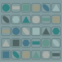 Tonal Geometric Shape Placement Carpet