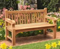 Balmoral 5ft Sturdy Teak 3 Seater Garden Park Bench – 1.5m