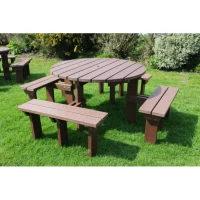 Olympic Recycled Plastic Adult Picnic Bench - Brown