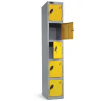 Probe Locker With Flat Top - 5 x Doors - 178 H X 30.5 W X 45CM D