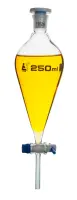 Glass Separating Funnel - Conical Shaped with Stopper - 250ml