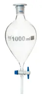 Glass Separating Funnel - Conical Shaped with Stopper - 1000ml
