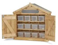 Millhouse Loose Parts Lodge With 12 x Clear Tubs