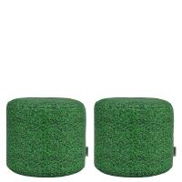 Large Grass Printed Stool Bean Bag - Pack x 2