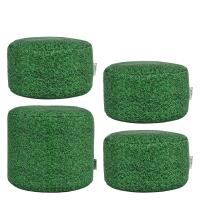 Grass Printed Bean Bag Stool Set - Pack x 4