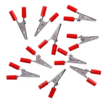 Crocodile Clips - Plastic Sleeved - Pack x 10