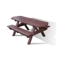Picnic Bench Extension Top with Wheelchair Accessible - Brown