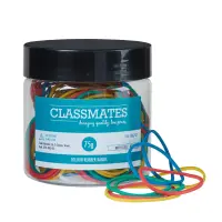 Classmates Rubber Bands - Assorted Sizes and Colours - Pack x 75g