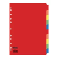 EASTLIGHT 10 Part Europunched Subject Dividers - A4 - Pack x 1