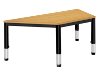 Height Adjustable Standard Trapezoidal Table - Size L/W 1200 x 600mm