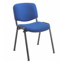 Club Chair - Black Frame - Blue Fabric