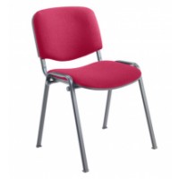 Club Chair - Black Frame - Claret Fabric