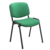 Club Chair - Black Frame - Green Fabric