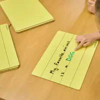 Classmates A4 Tinted Boards Plain/Lined - Yellow Pack x 10
