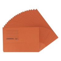 Classmates Document Wallet Foolscap - Orange - Pack x 50