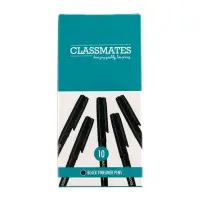 Classmates Fineliner Pens - Black - Pack x 10