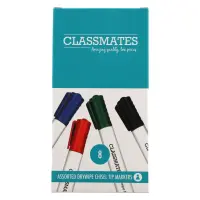 Classmates Assorted Whiteboard Marker - Chisel Tip - Pack x 8
