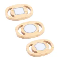 LED Handheld Shape Mirrors - Pack x3