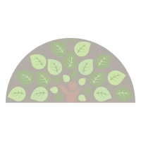 Natural World semi-circle carpet 3x1.5m