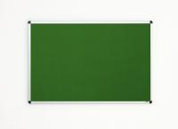 Classic Aluminium Framed Felt Noticeboard - Green - Size 1200 x 900