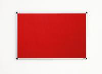 Classic Aluminium Framed Felt Noticeboard - Red - Size 1500 x 1200