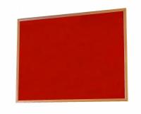 Light Oak MDF Wood Frame Noticeboard Felt - Red - Size 1800 x 1200