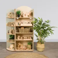 Curve Style Corner Shelf - Maple - Height 1500mm