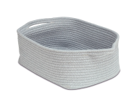 Millhouse Light Grey Shallow Rope Basket. Pack x6
