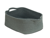 Millhouse Dark Grey Shallow Rope Basket. Pack x6