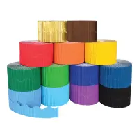 Scalloped Corrugated Border Rolls - Brown