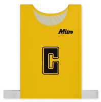 Mitre Netball Bib - Yellow - M - Pack x 7