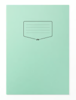 Silvine Tough Shell A4+ Exercise Books. 8mm Ruled with Margin. Turquoise x80 Pages