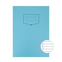 Silvine Tough Shell A4 Exercise Books. 8mm Ruled with Margin. Light Blue x80 Pages
