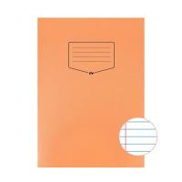 Silvine Tough Shell A4 Exercise Books. 8mm Ruled with Margin. Orange x80 Pages