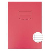 Silvine Tough Shell A4+ Exercise Books. 8mm Ruled with Margin. Red x80 Pages