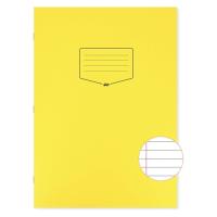 Silvine Tough Shell A4+ Exercise Books. 8mm Ruled with Margin. Yellow x80 Pages