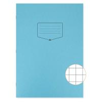 Silvine Tough Shell A4+ Exercise Books. 10mm Squares. Blue x80 Pages