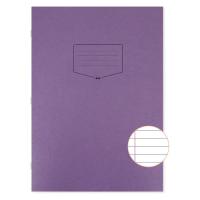 Silvine Tough Shell A4+ Exercise Books. 8mm Ruled with Margin. Purple x80 Pages