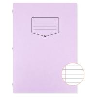 Silvine Tough Shell A4 Exercise Books. 8mm Ruled with Margin. Violet x80 Pages