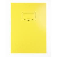 Silvine Tough Shell A4+ Exercise Books. 12mm Ruled with Margin. Yellow x80 Pages