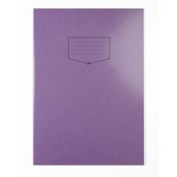 Silvine Tough Shell A4+ Exercise Books.Plain Unruled. Purple x80 Pages
